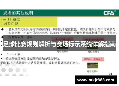 足球比赛规则解析与赛场标示系统详解指南